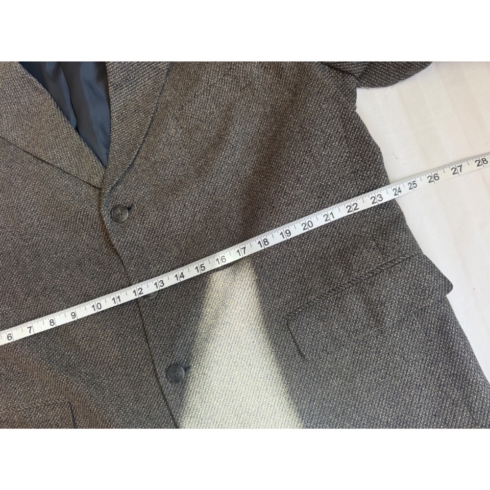 Versini Mens 100% Silk Blazer Grey Black Textured Sport Coat Italy Fabric 48 - Picture 6 of 10